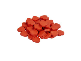 COEUR EN BOIS ROUGE 2cm epaisseur 0 5cm - 50pc