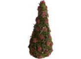 CONE MOUSSE BRANCHES BERRY H80cm
