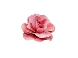 WOOD ROOS ROSE 10cm corde jute - 1pc