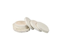 WOODEN ROUND 4-5cm BLANC - 12pc