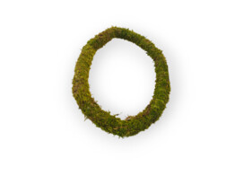 cirkel groen mos met jute hanger 40/2cm