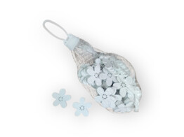 HOUTEN BLOEM wit 2 5/3cm 0 2cm -40pcs/net