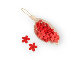 HOUTEN BLOEM rood 2 5/3cm 0 2cm -40pcs/net