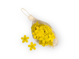 HOUTEN BLOEM geel 2 5/3cm 0 2cm -40pcs/net