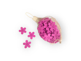 HOUTEN BLOEM roze 2 5/3cm 0 2cm -40pcs/net